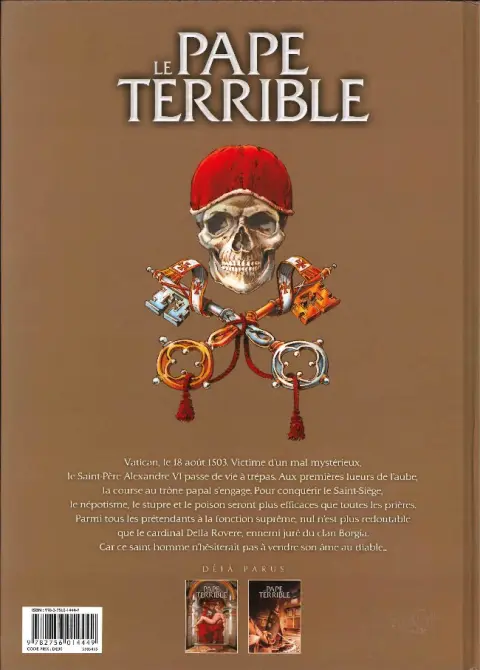 Verso de l'album Le Pape terrible Tome 1 Della Rovere