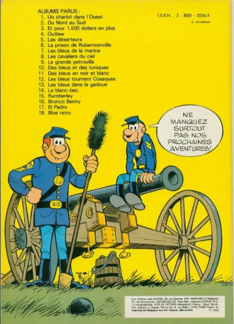 Verso de l'album Les Tuniques Bleues Tome 2 Du nord au sud