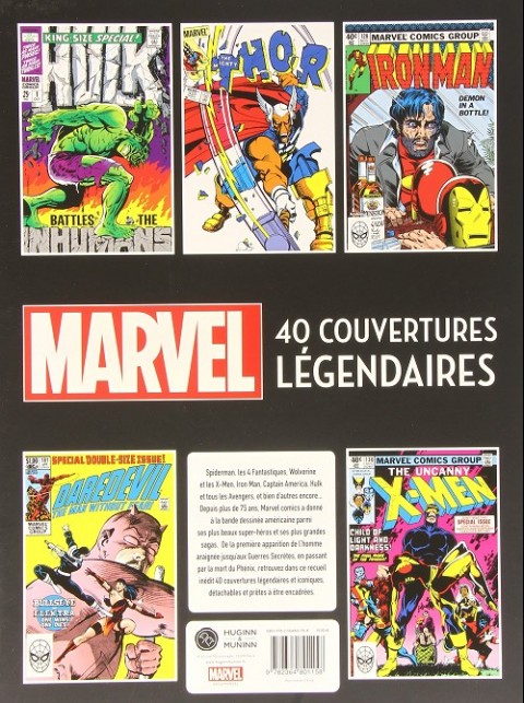 Verso de l'album Marvel : 40 couvertures légendaires