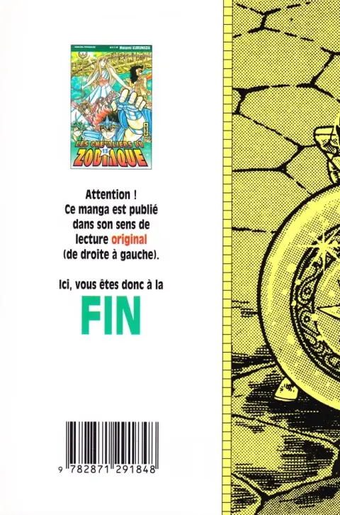 Verso de l'album Saint Seiya - Les Chevaliers du Zodiaque 13 La Résurrection d'Athéna