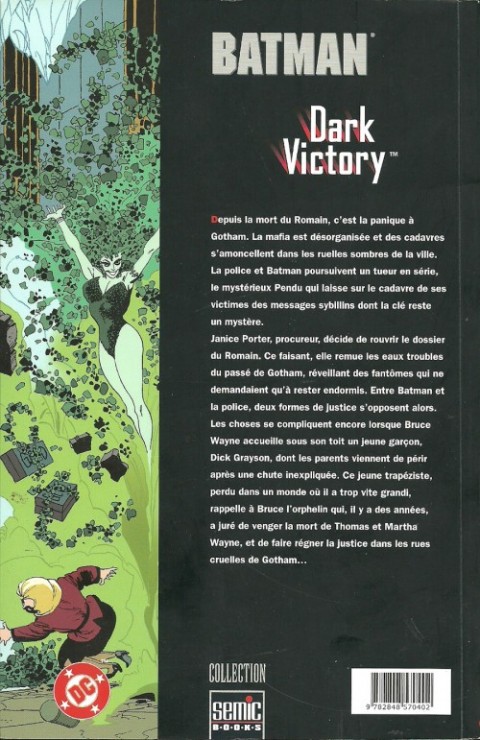 Verso de l'album Batman : Dark Victory Tome 4 Dark Victory 4