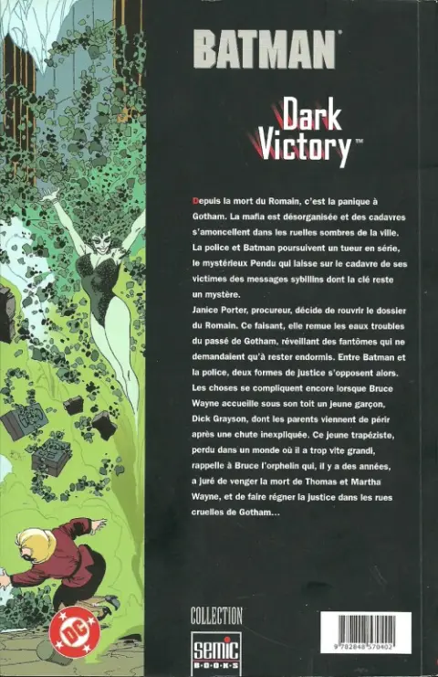 Verso de l'album Batman : Dark Victory 4