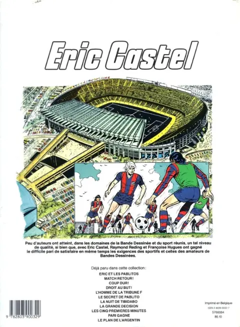 Verso de l'album Eric Castel Tome 11 Le plan de l'Argentin
