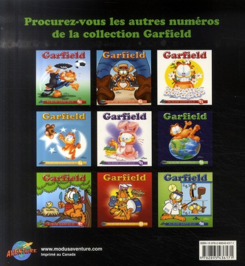 Verso de l'album Garfield #30