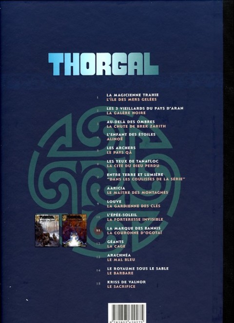Verso de l'album Thorgal Tome 11 La marque des bannis / La couronne d'Ogotaï