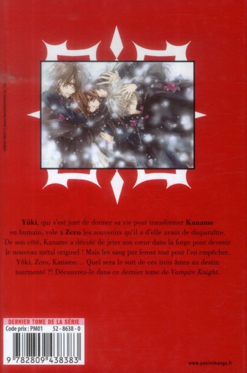 Verso de l'album Vampire Knight 19