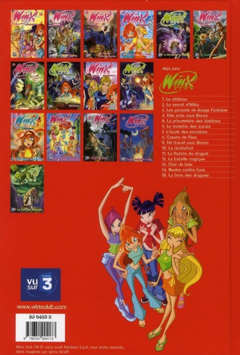 Verso de l'album Winx Club Tome 15 La terre des dragons