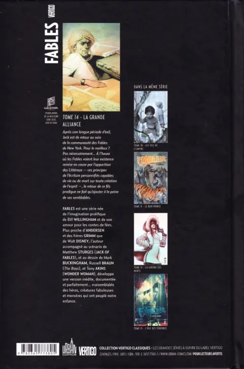 Verso de l'album Fables Tome 14 La Grande Alliance