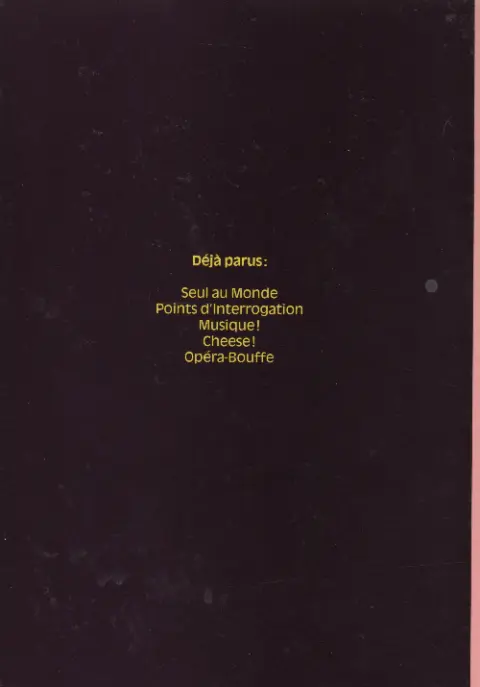 Verso de l'album Vertiges