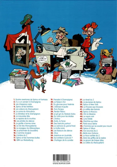Verso de l'album Spirou et Fantasio Tome 4 Spirou et les héritiers
