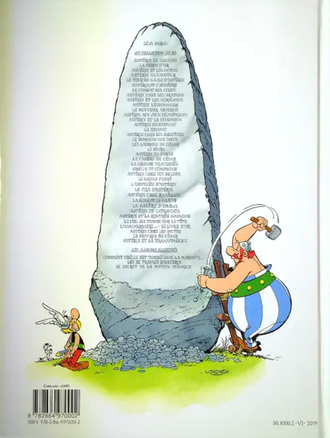 Verso de l'album Astérix Tome 25 Le grand fossé