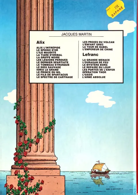 Verso de l'album Alix Tome 6 Les légions perdues