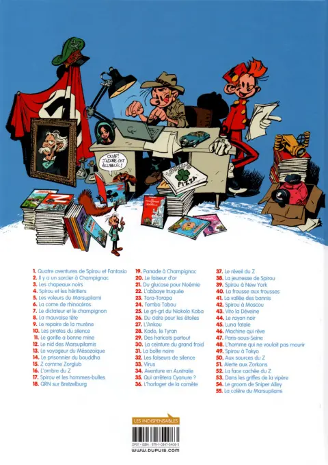 Verso de l'album Spirou et Fantasio Tome 22 L'abbaye truquée