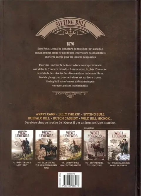 Verso de l'album West Legends Tome 3 Sitting Bull, Home of the Braves