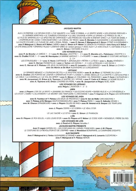 Verso de l'album Lefranc Tome 13 Le vol du spirit