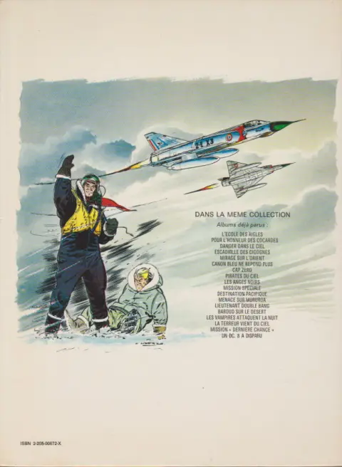 Verso de l'album Tanguy et Laverdure Tome 18 Un DC-8 a disparu