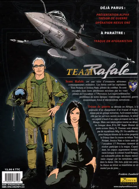 Verso de l'album Team Rafale N° 2 Trésor de guerre