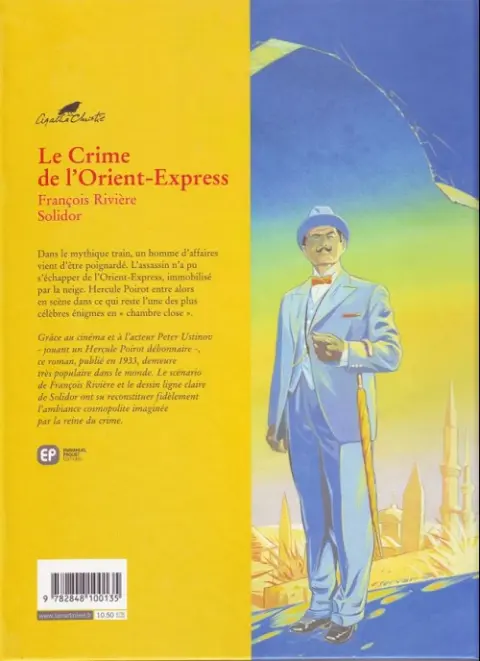 Verso de l'album Agatha Christie Tome 4 Le Crime de l'Orient-Express