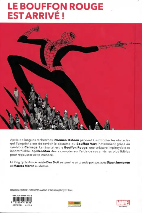 Verso de l'album Amazing Spider-Man Tome 2 Fin de ligne