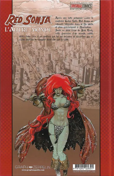 Verso de l'album Red Sonja : l'autre monde Tome 1