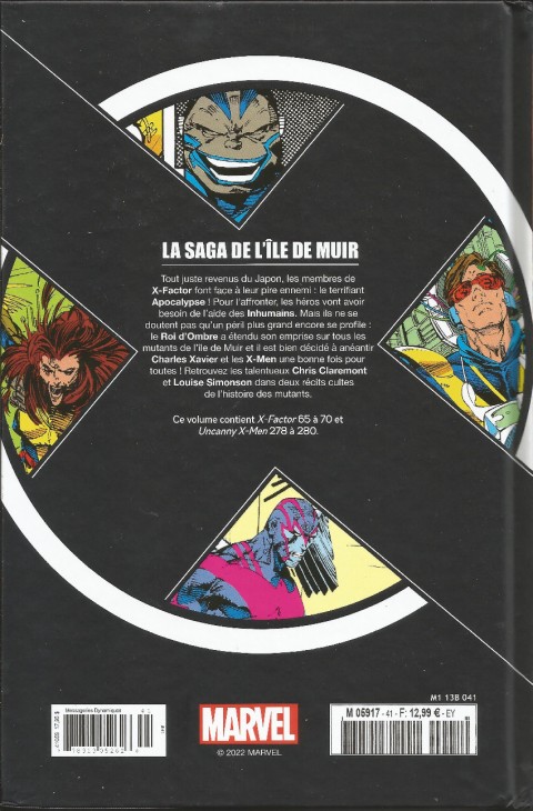 Verso de l'album X-Men - La Collection Mutante Tome 41 La saga de l'île de Muir
