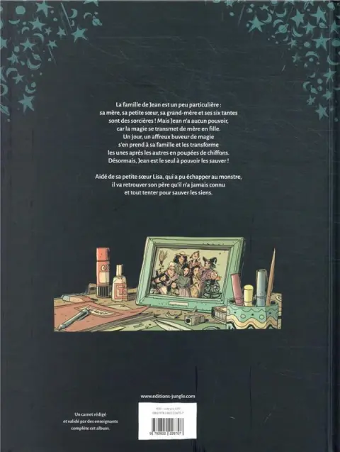 Verso de l'album Fils de sorcières 1