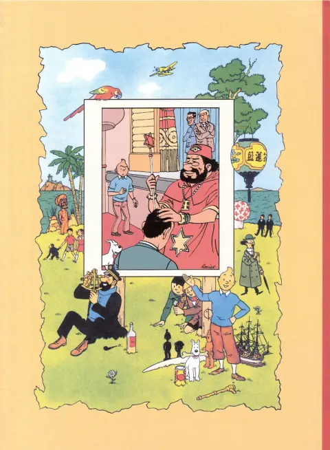 Verso de l'album Tintin Tintin et l'Alph-Art