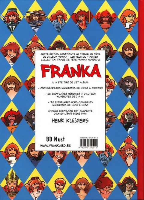 Verso de l'album Franka BD Must Tome 15 Les Yeux du timonier