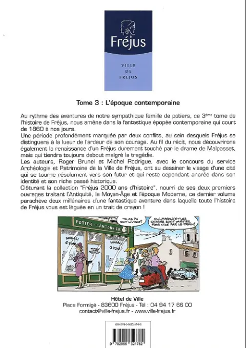 Verso de l'album Fréjus - 2000 ans d'histoire Tome 3 L'époque contemporaine