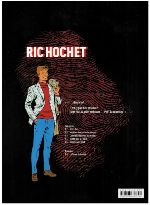 Verso de l'album Les nouvelles enquêtes de Ric Hochet Tome 2 Meurtres dans un jardin français