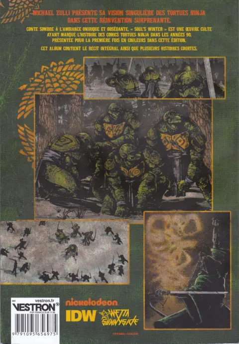Verso de l'album Les Tortues Ninja : Soul's Winter