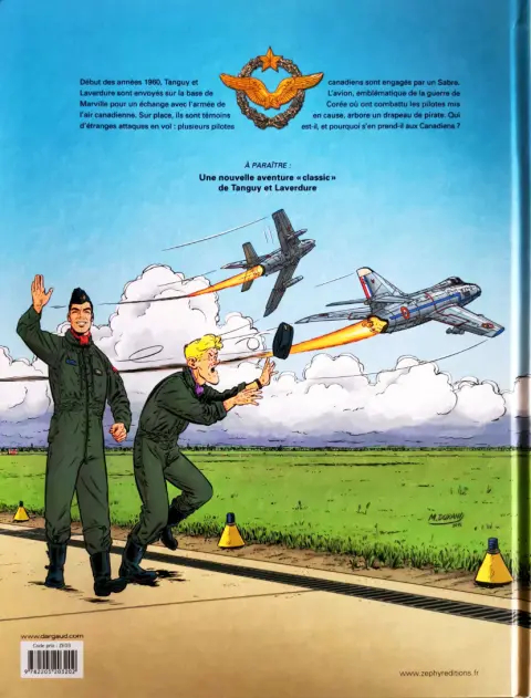 Verso de l'album Une aventure Classic de Tanguy et Laverdure Tome 5 Le Mystère du Sabre jaune