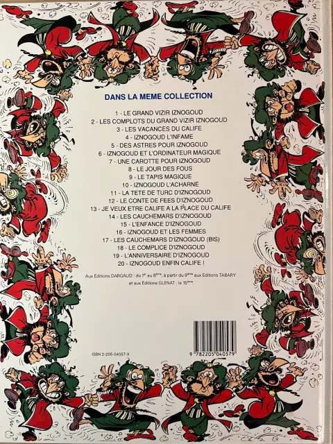 Verso de l'album Iznogoud Tome 3 Iznogoud et les vacances du calife