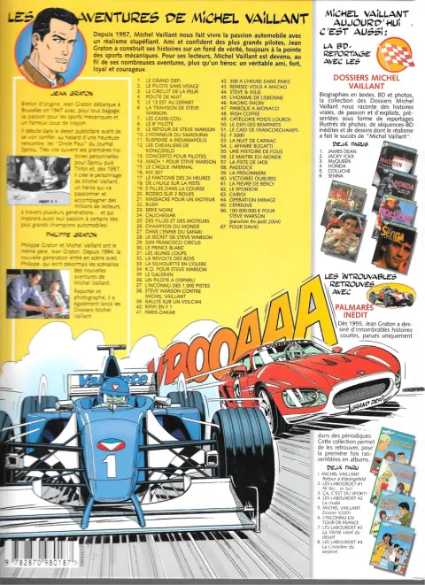 Verso de l'album Michel Vaillant Tome 3 le circuit de la peur