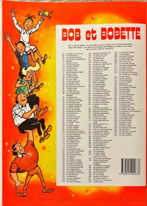 Verso de l'album Bob et Bobette Tome 76 L'aigrefin d'acier