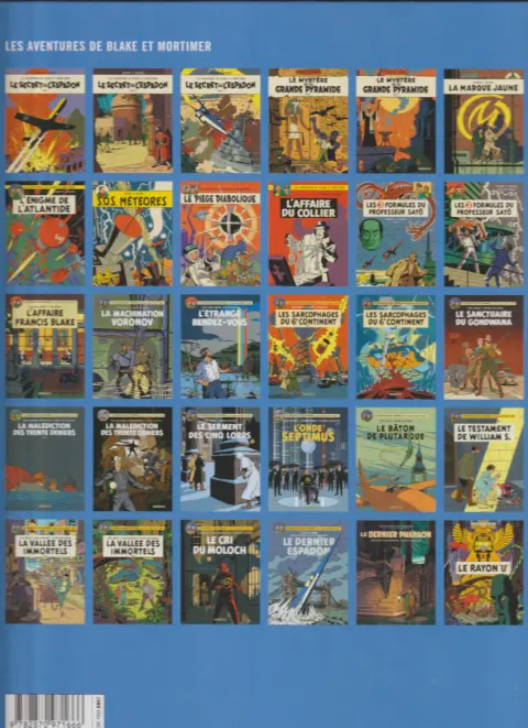 Verso de l'album Blake et Mortimer Tome 2 Le secret de l'espadon