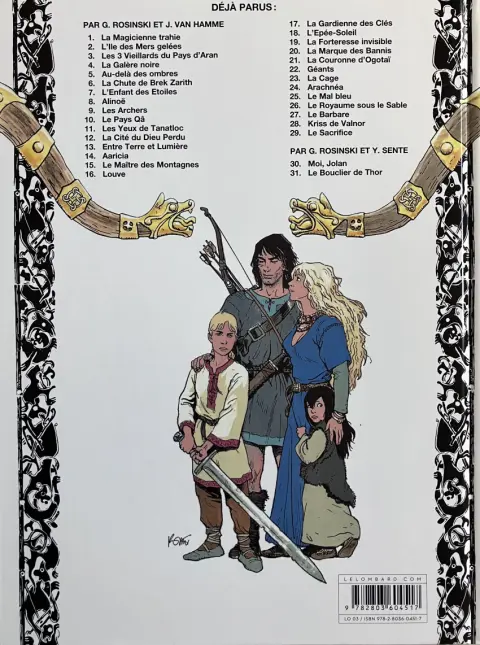 Verso de l'album Thorgal Tome 6 La Chute de Brek Zarith