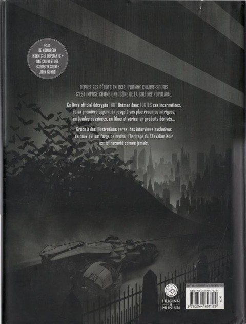 Verso de l'album Batman - L'histoire complète du chevalier noir