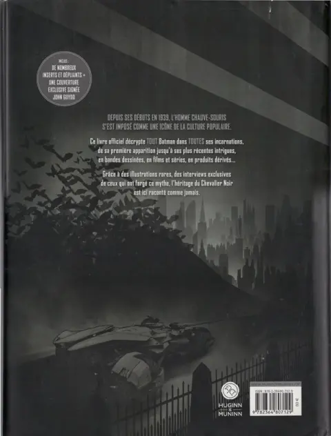 Verso de l'album Batman - L'histoire complète du chevalier noir