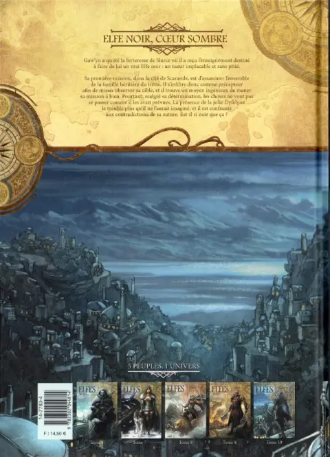 Verso de l'album Elfes Tome 10 Elfe noir, cœur sombre