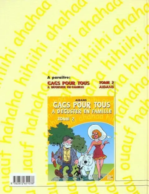 Verso de l'album Gags pour tous Tome 1 à déguster en famille