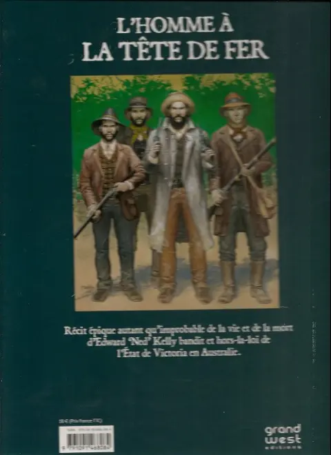 Verso de l'album L'Homme à la tête de fer