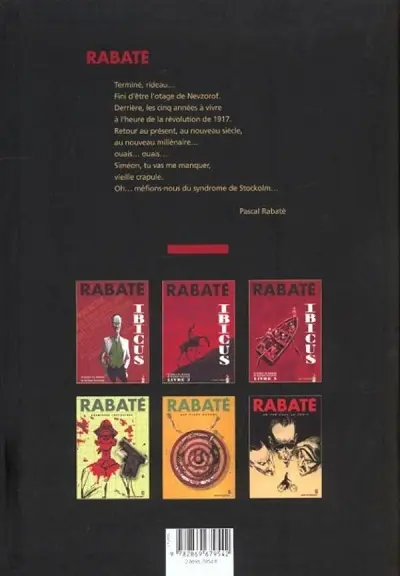Verso de l'album Ibicus Livre 4