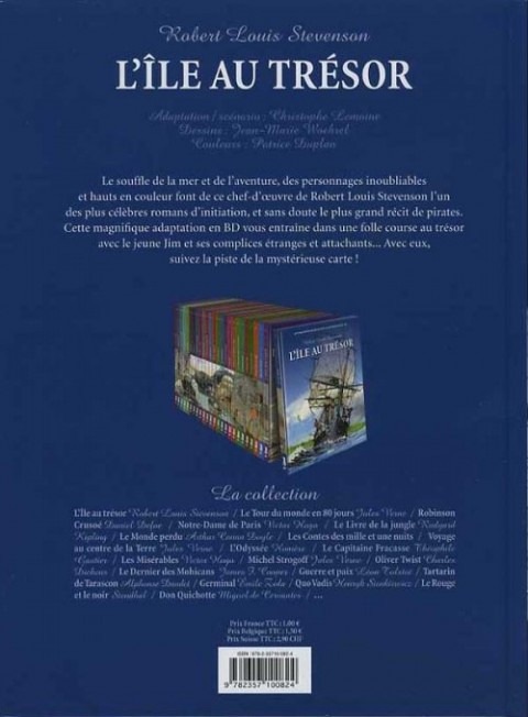 Verso de l'album Les Incontournables de la littérature en BD Tome 1 L'Île au trésor