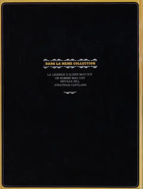 Verso de l'album Jonathan Cartland Tome 1