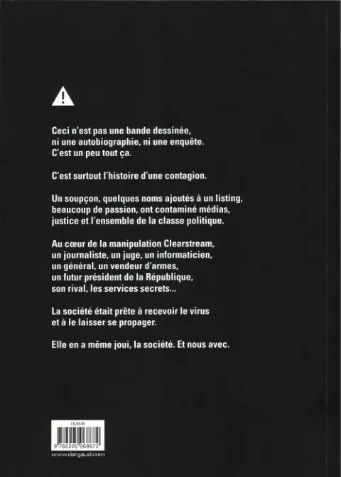 Verso de l'album L'Affaire des affaires Tome 4 Clearstream justice