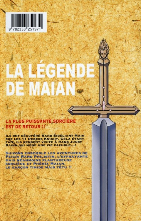 Verso de l'album La Légende de Maian Tome 3