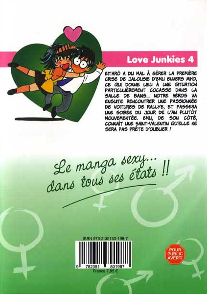 Verso de l'album Love junkies Saison 1 Tome 4