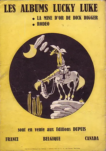Verso de l'album Lucky Luke Tome 3 Arizona