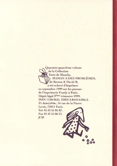 Verso de l'album Maman a des problèmes